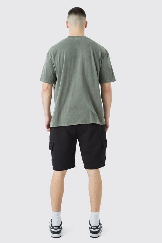 Tall lockere Cargo Jersey-Shorts