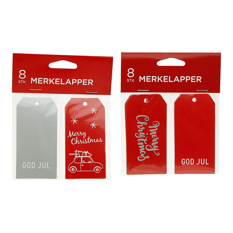 Gavemerkelapp 8-pk, tosidig papir