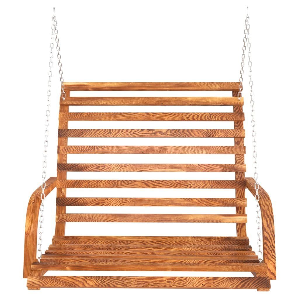 vidaXL Hollywoodschaukel Schaukelbank Bugholz Massiv mit Teak-Finish 126x63x92 cm, 1 tlg.