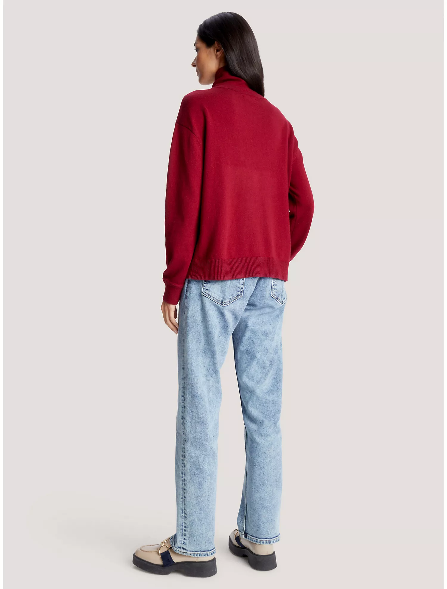 Relaxed Fit Mockneck Sweater
