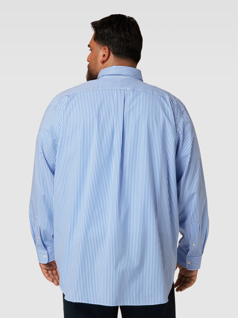 PLUS SIZE Freizeithemd mit Streifenmuster in hellblau