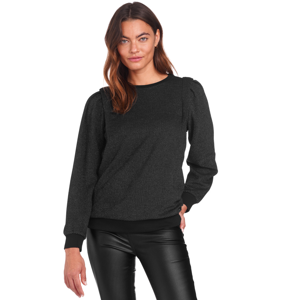 Damen Sweatshirt mit Effektgarn