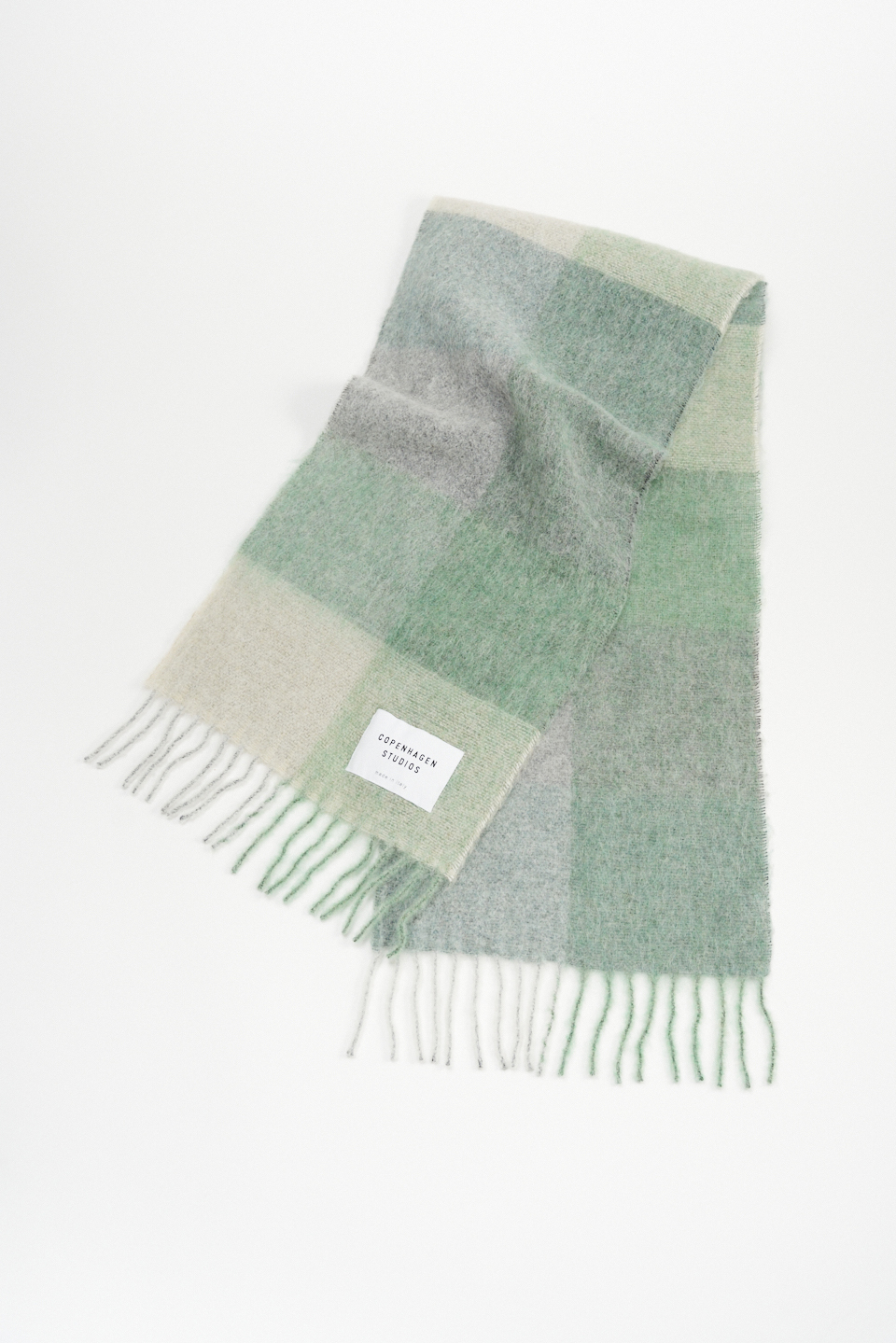 CPH SHAWL 4 wool mix jade green