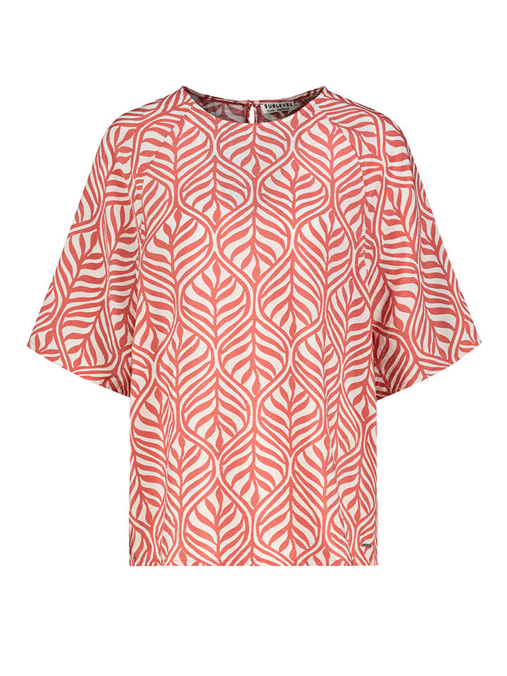 Sublevel Bluse in Koralle/ Weiß günstig kaufen