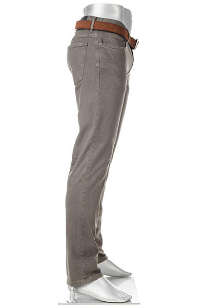 Alberto, Jeans Pipe, Regular Fit, Baumwolle T400®, dunkelbraun