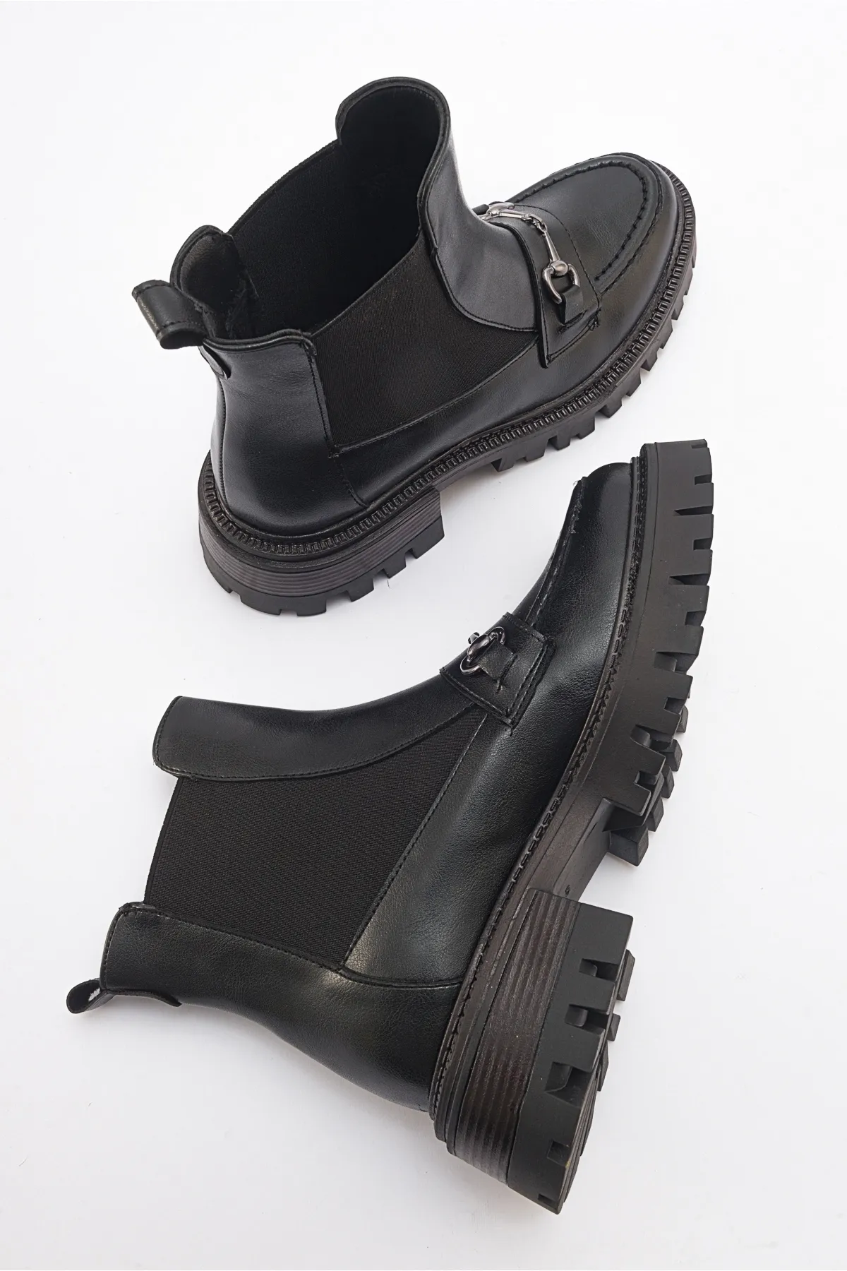 LuviShoes  VESPER Chelsea-Stiefel für Damen mit schwarzer Schnalle