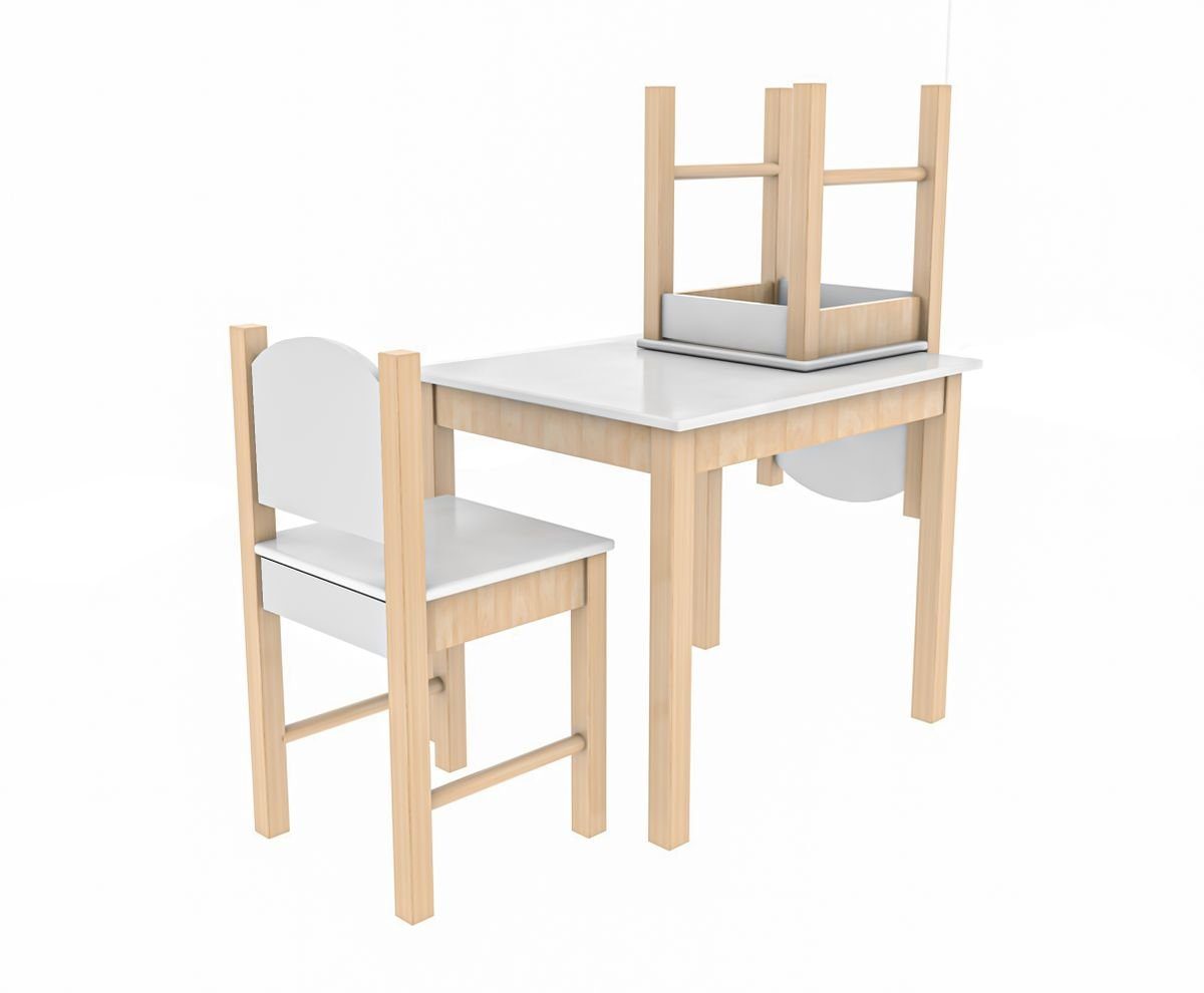 Coemo Kindersitzgruppe, (Set, 3-tlg), Kindersitzgruppe 1 Tisch 2 Stühle