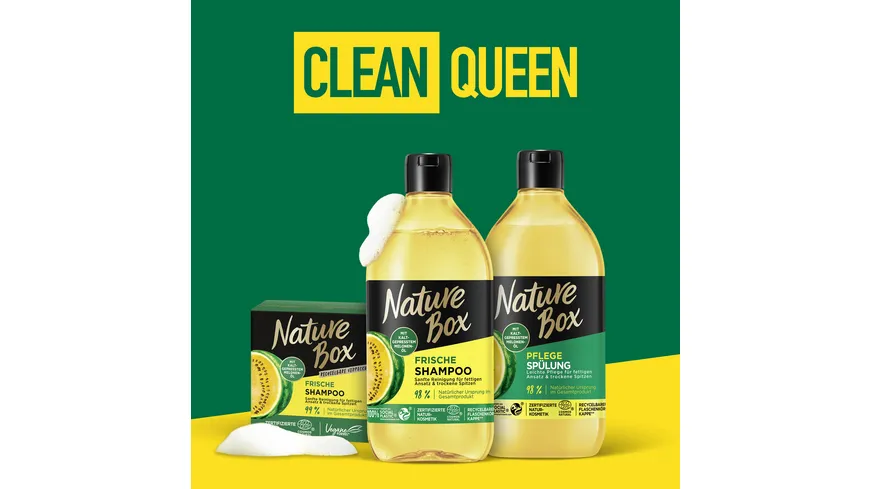 Nature Box festes Shampoo Frische mit Melonenöl 85 g