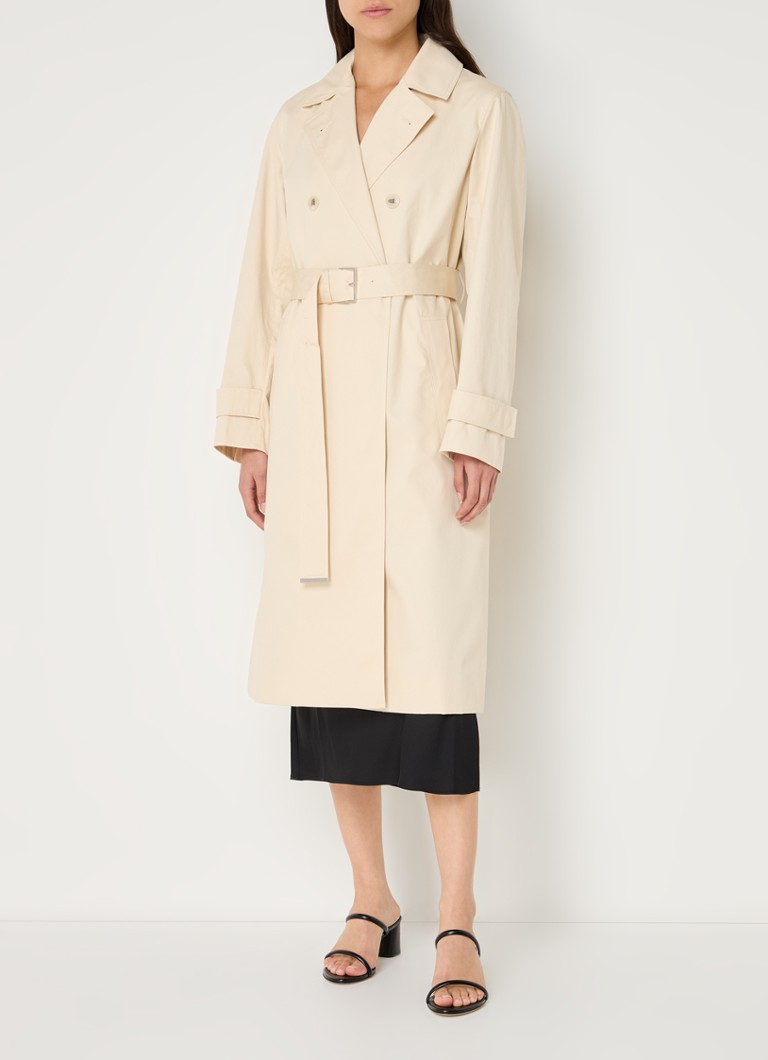 Trench doppiopetto Calvin Klein Essential con cintura