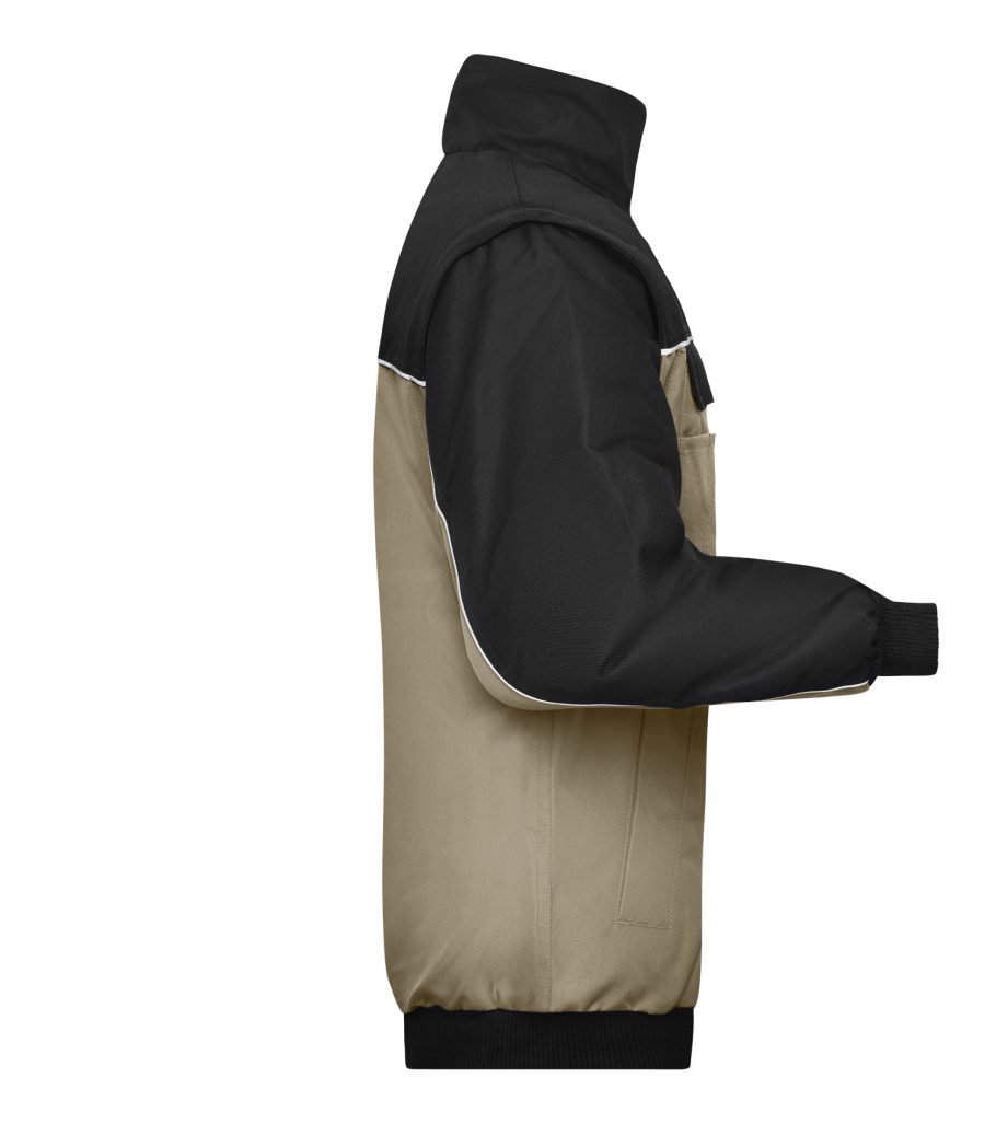 James & Nicholson Arbeitsjacke Robuste Arbeitsjacke mit abnehmbaren Ärmeln Workwear Jacket JN810