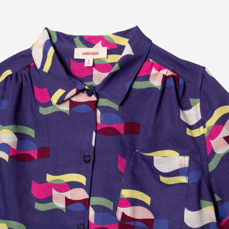 Chemise fille arty violette Catimini