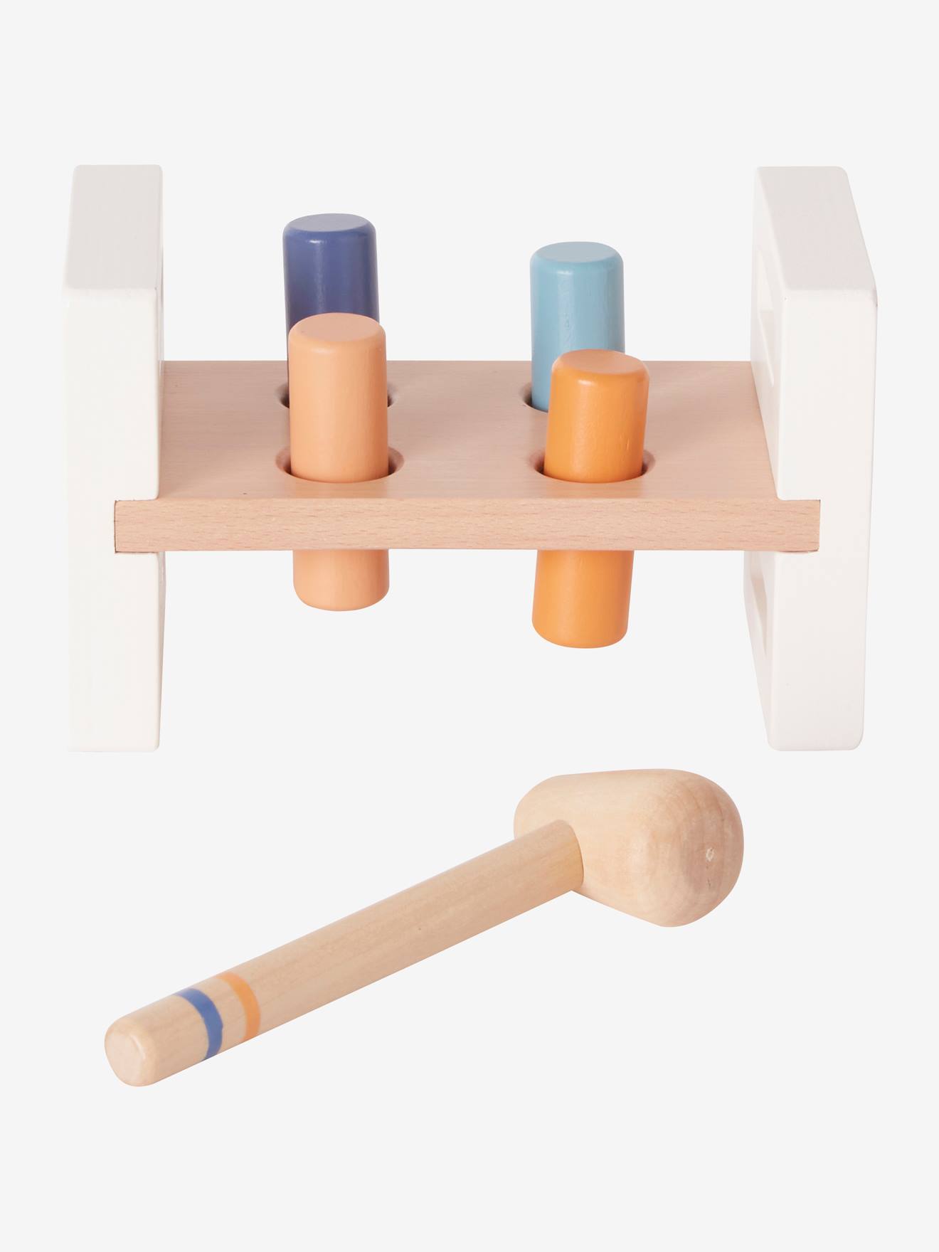 Banc à marteler en bois FSC® multicolore