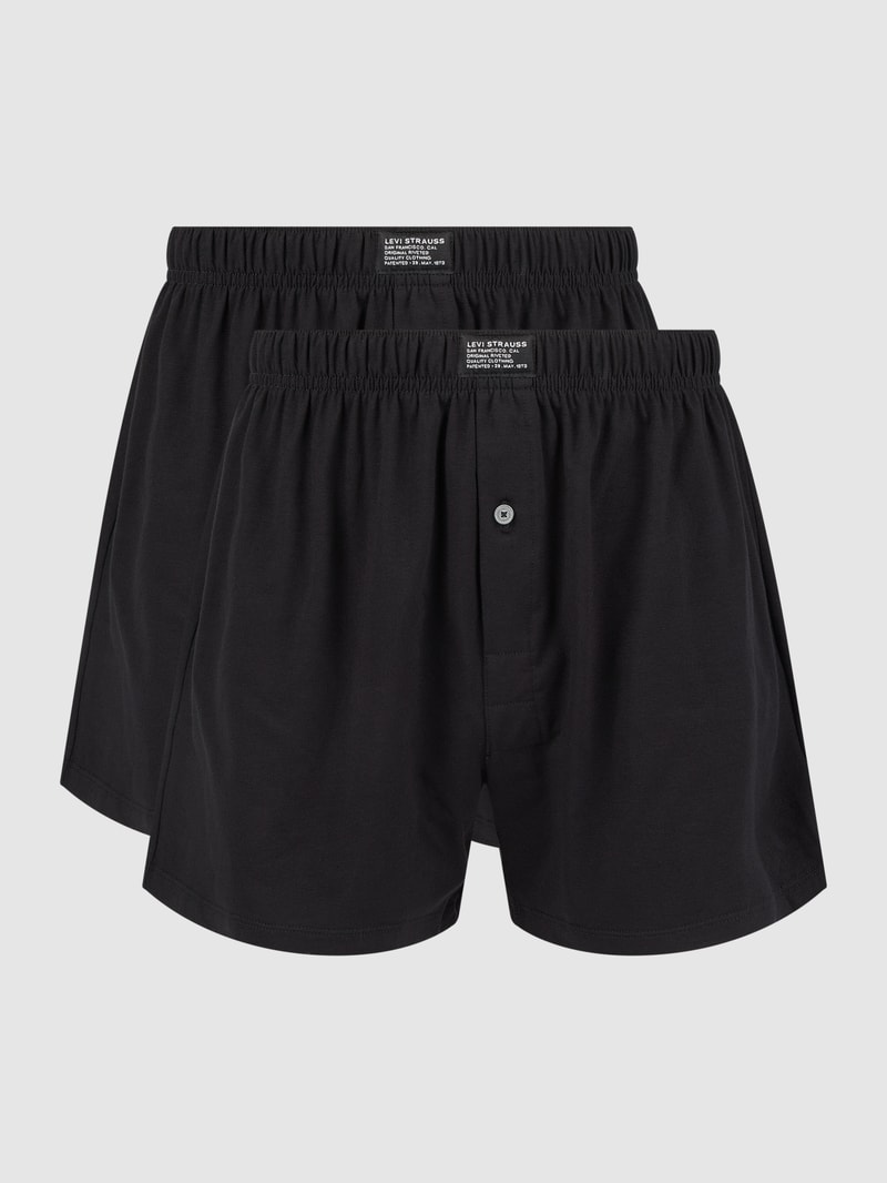 Loose Fit Boxershorts mit Stretch-Anteil im 2er-Pack in hellgrau meliert
