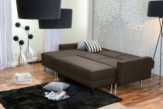 Max Winzer® Loungesofa Just Fashion Funktionssofa Flachgewebe braun, 1 Stück, Made in Germany