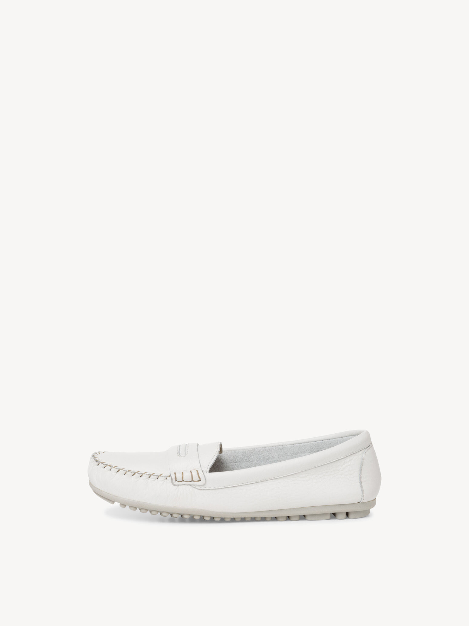 Mocassin en cuir - blanc