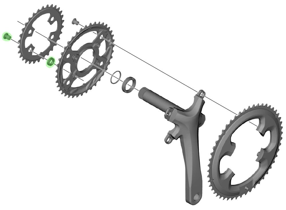 Shimano TIAGRA Kettenblattschrauben für FC-4703 (4 Stück) kaufen | Bike-Discount