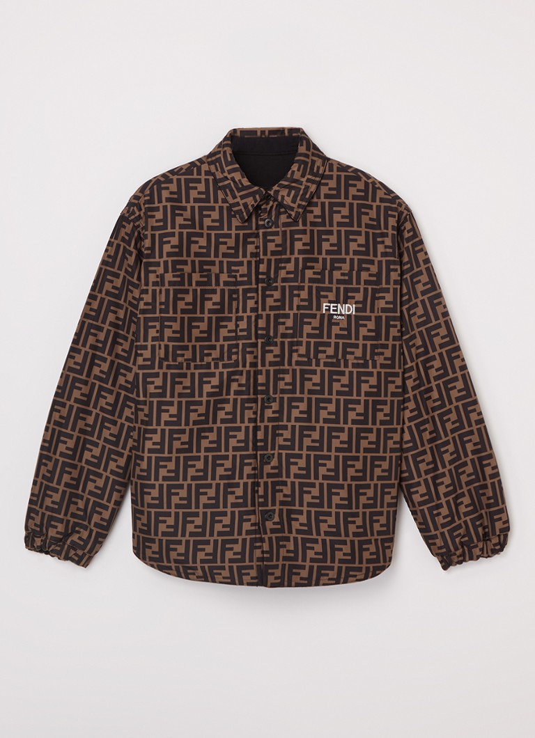 Veste matelassée réversible Fendi avec imprimé logo