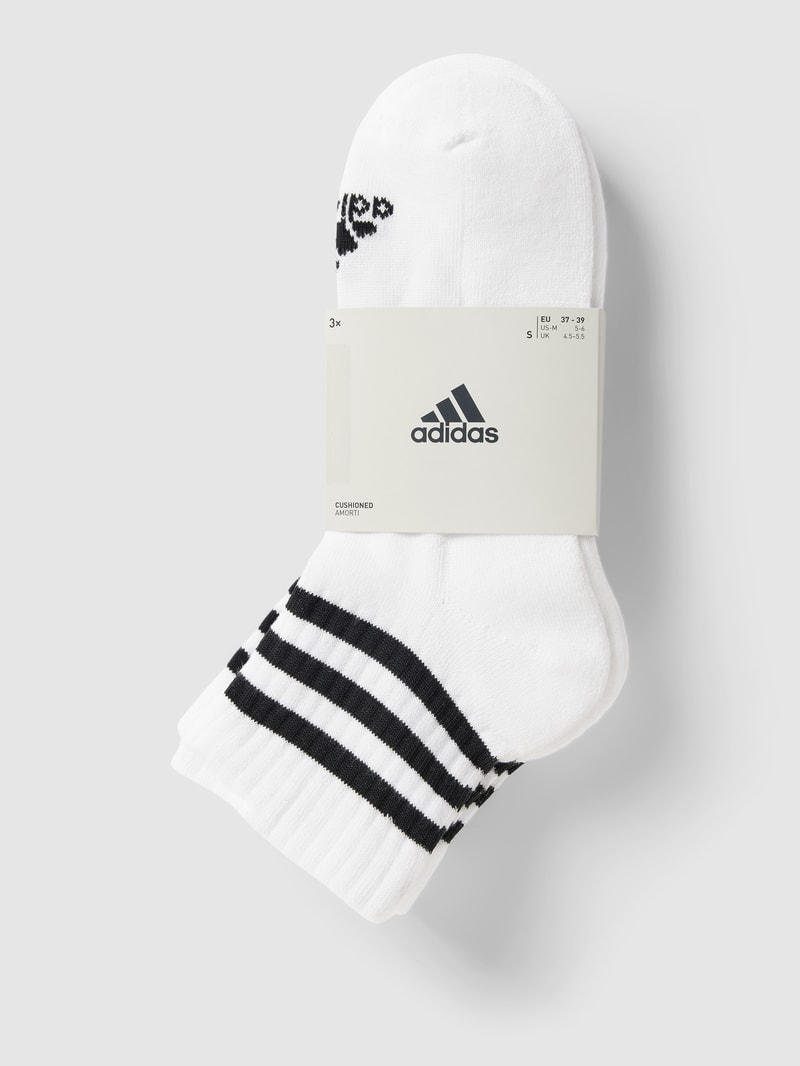 Damen Socken mit Label-Detail im 3er-Pack in weiß