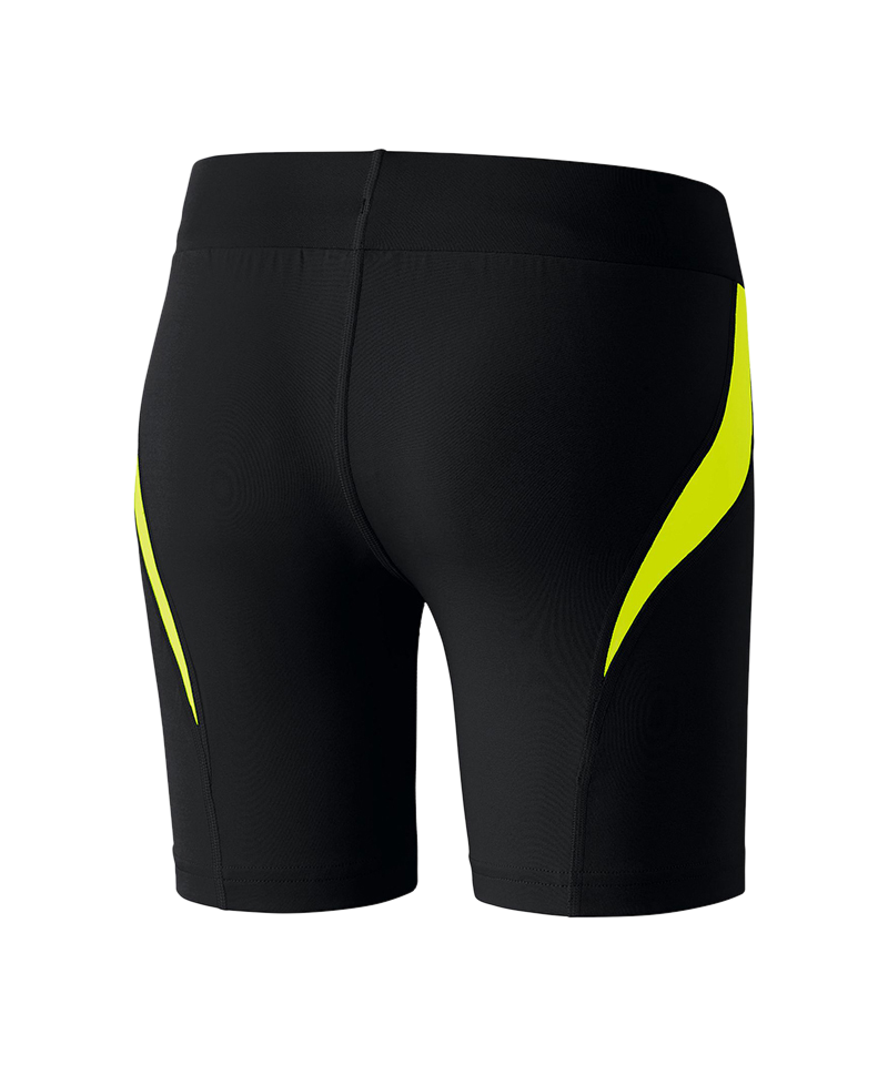 Erima Tight kurz Running Damen Schwarz Gelb