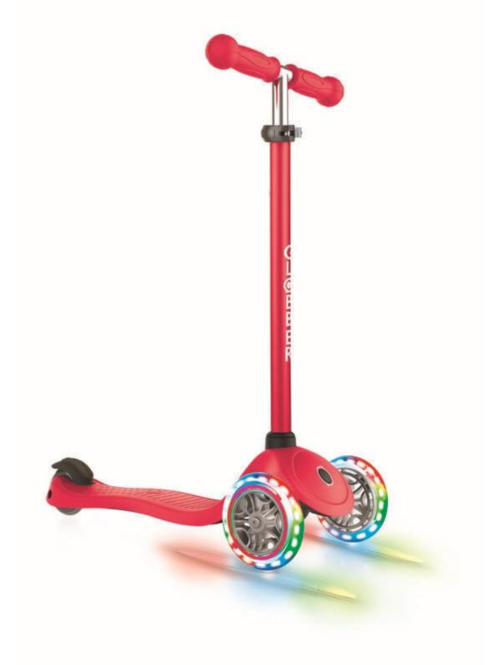 GLOBBER Kinderroller Primo, 3 Räder, rot, mit Leuchtrollen, 3-7 Jahre günstig kaufen onesize