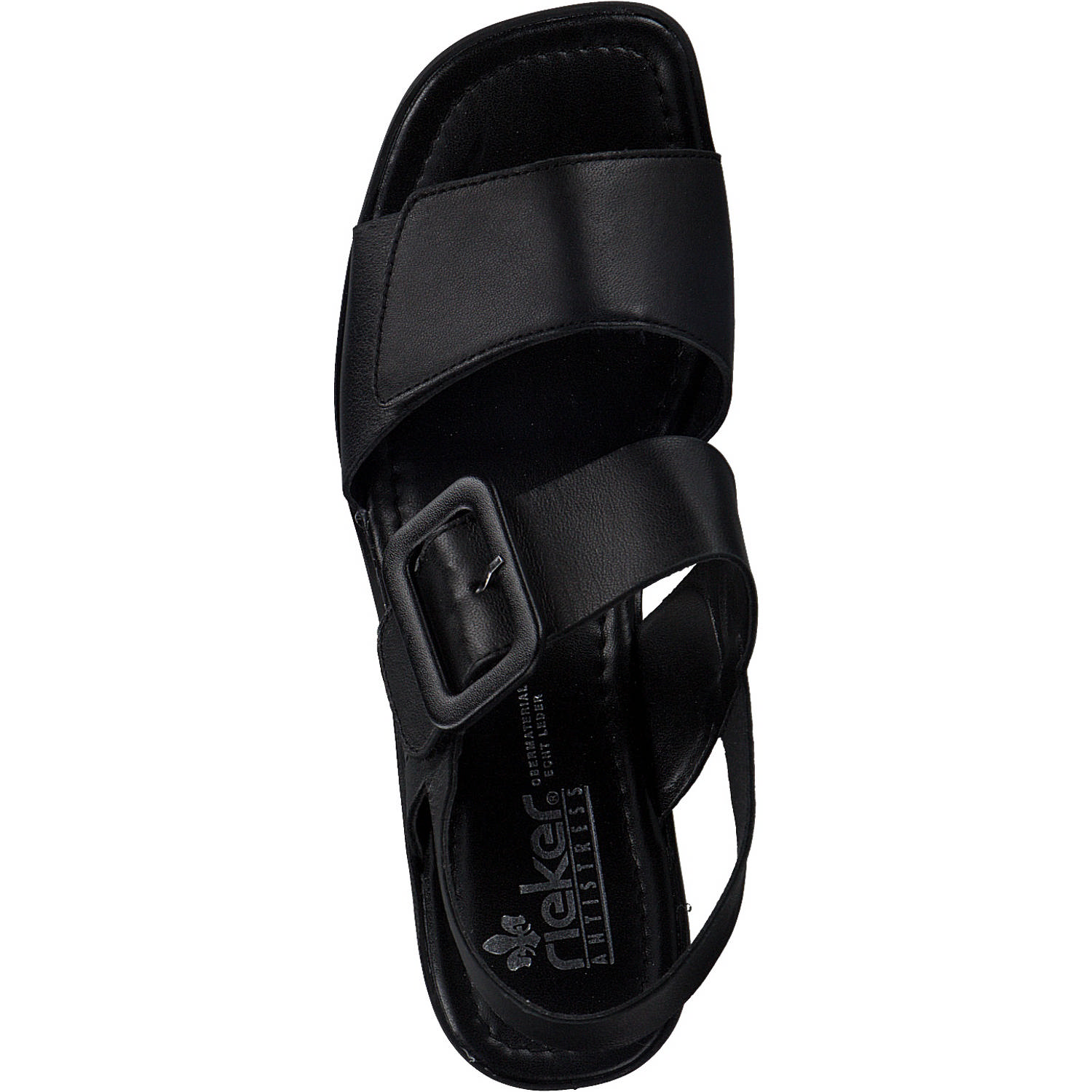 Rieker 62663, Plateau-Sandaletten, Damen, Schwarz