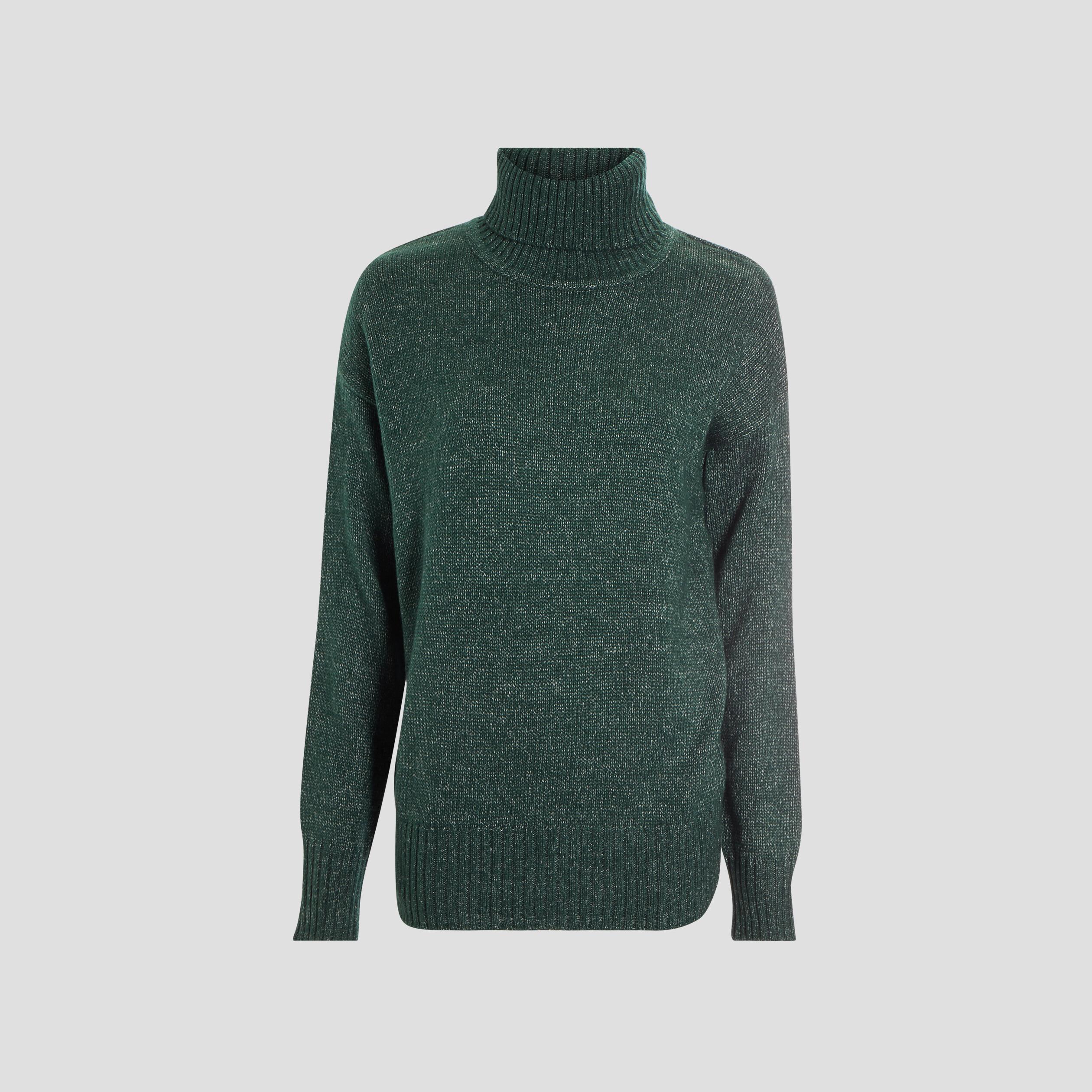 Pull col roulé vert foncé femme | La Halle