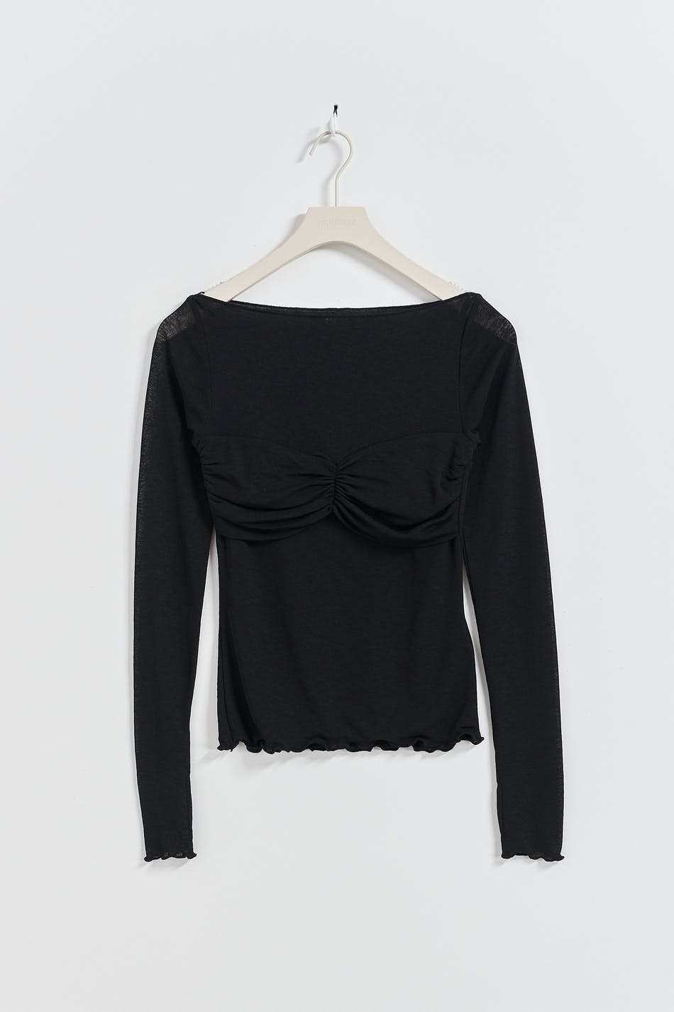 Sheer boatneck top
