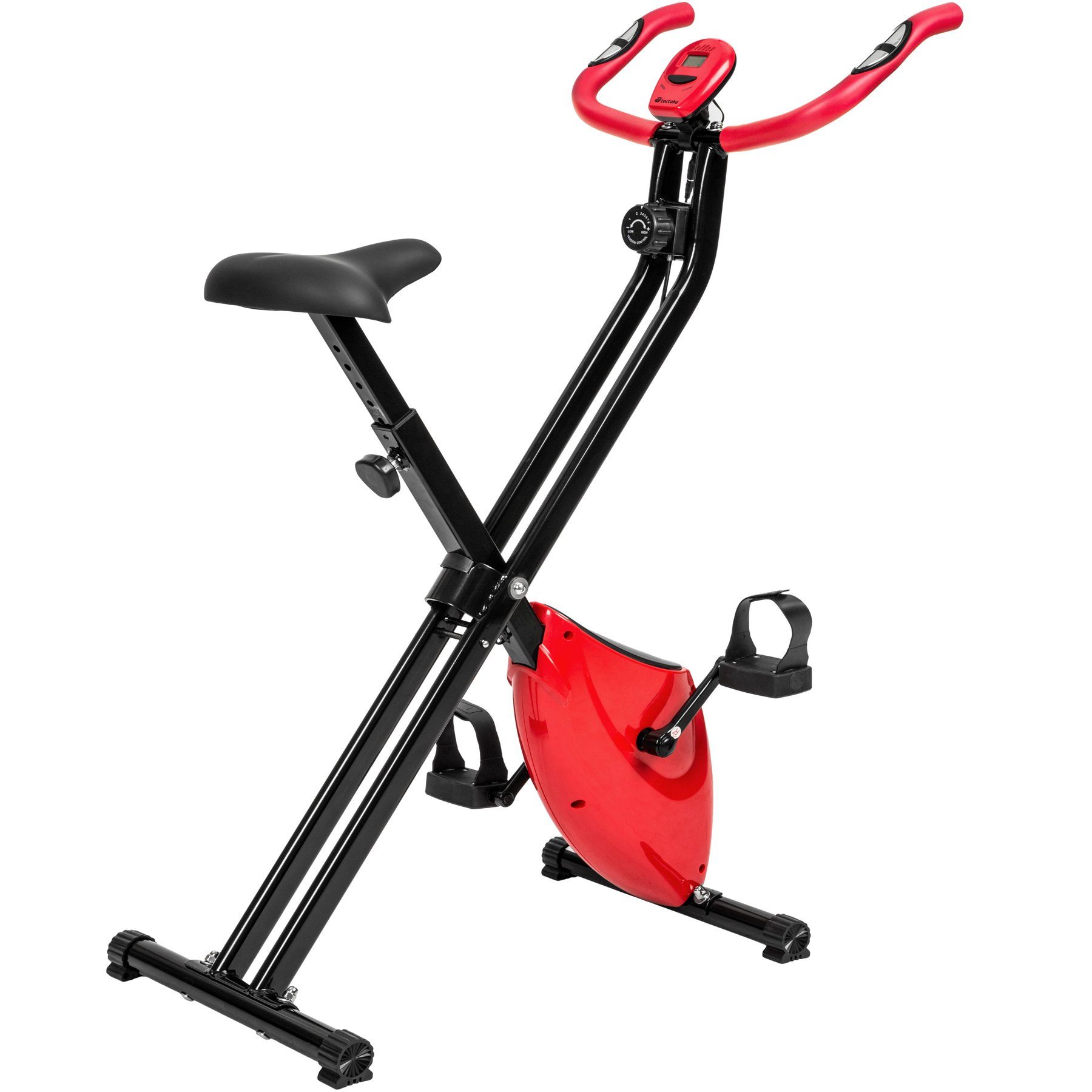 tectake Heimtrainer FitX-Bike, LCD Bildschirm