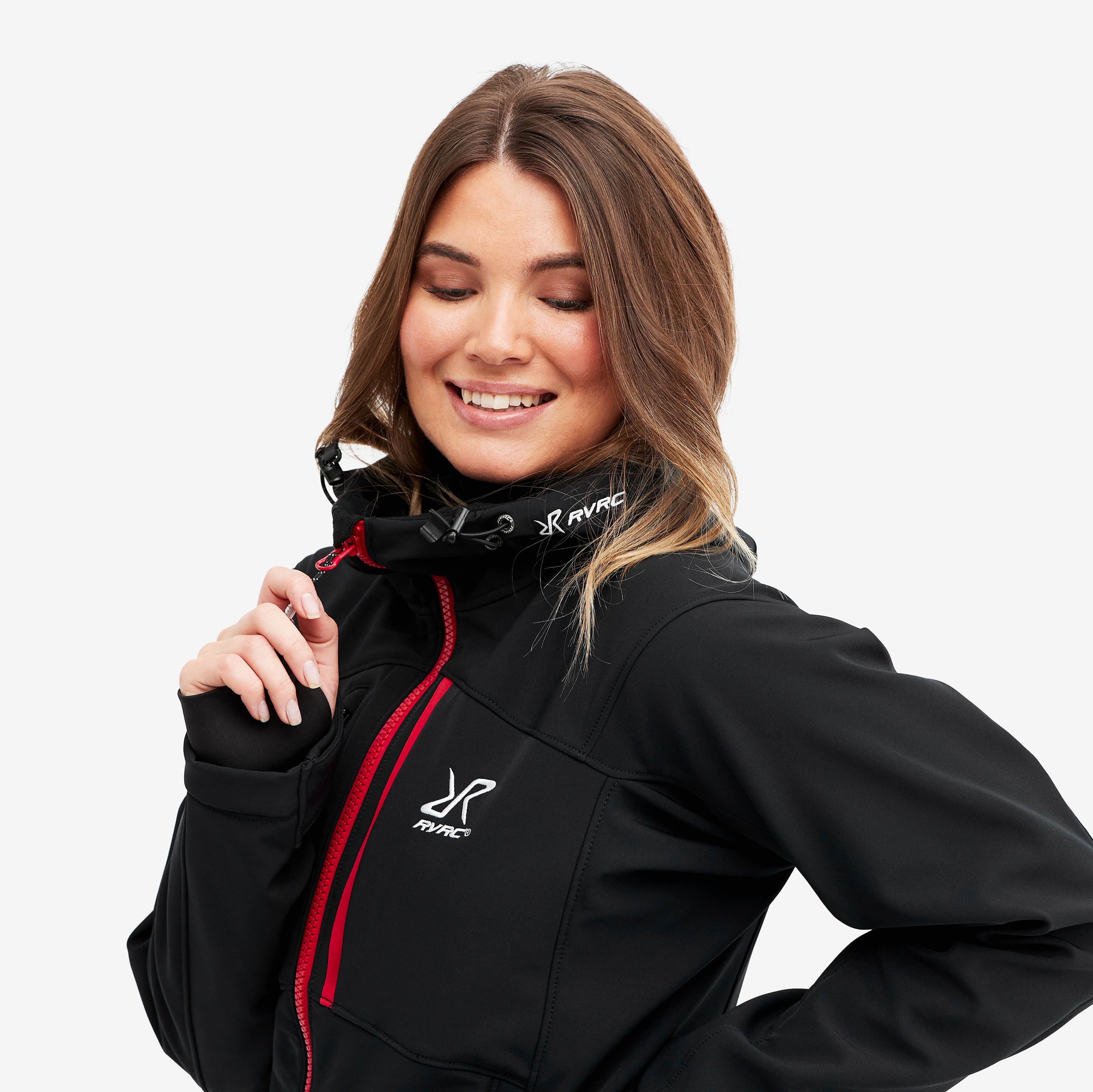 Hiball Jacket Femme Black/Red
