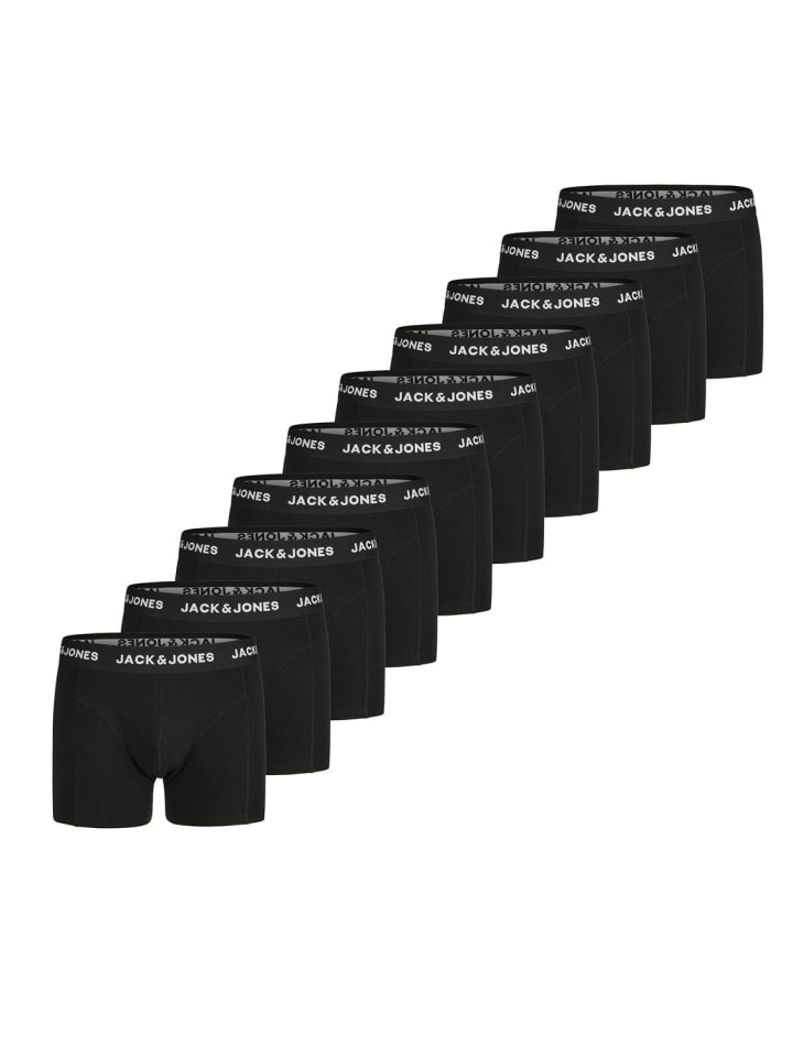 Jack & Jones Trunk 10er Pack Basic Trunks regular/straight in Schwarz günstig kaufen