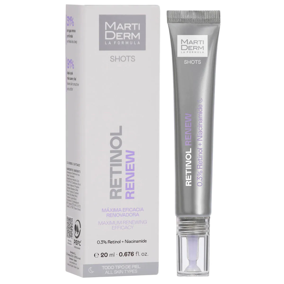 Martiderm Shots Retinol Renew koncentrirani serum za lice s retinolom 20 ml