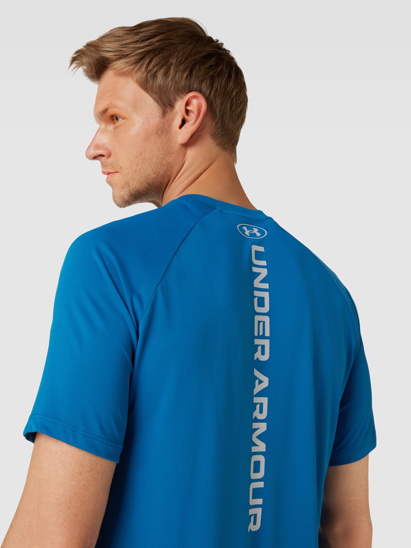 T-Shirt mit Rundhalsausschnitt und Logo-Print in petrol