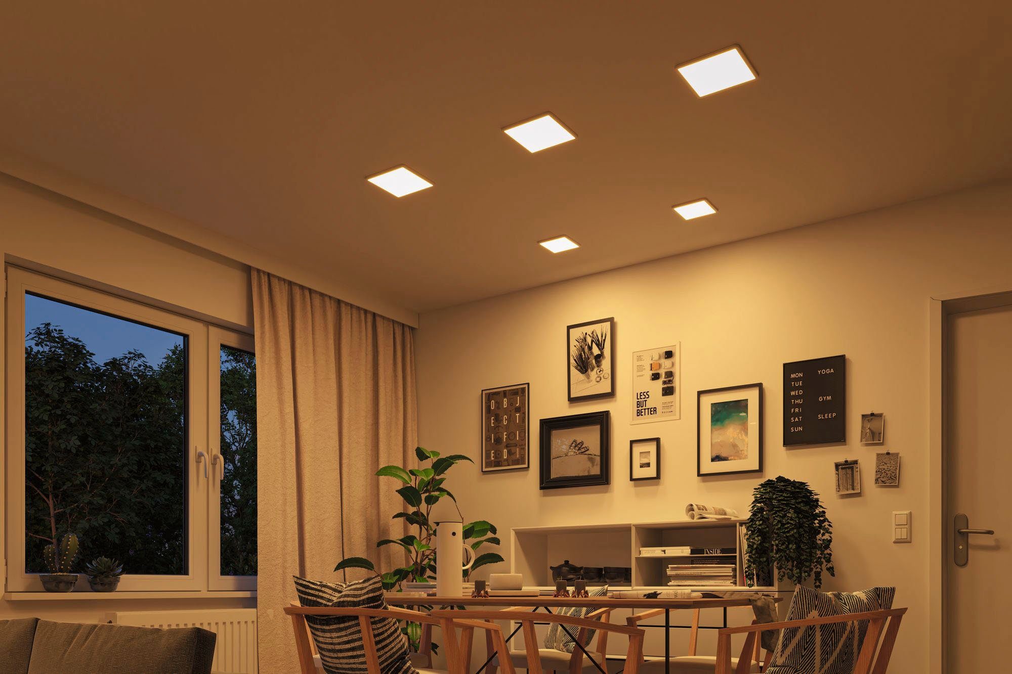 Paulmann LED Einbauleuchte Areo, Memoryfunktion, LED fest integriert, Warmweiß, LED-Modul, WarmDim-Stepschaltung