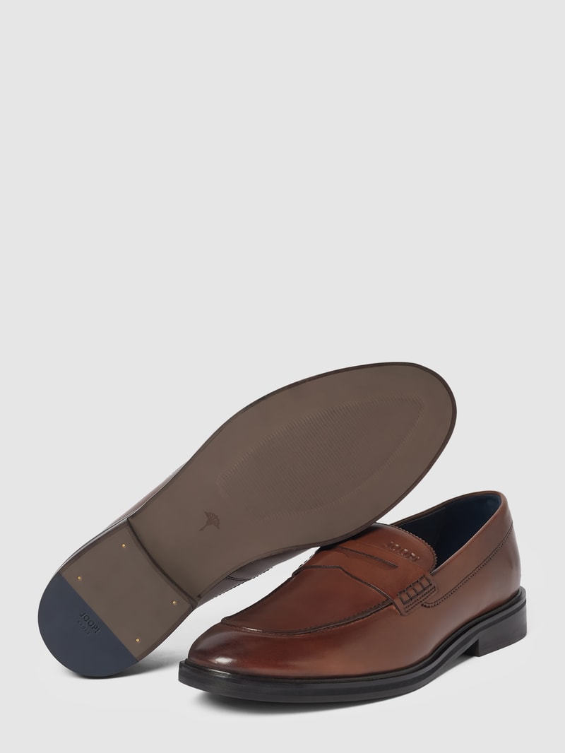 Loafers mit Label-Detail in dunkelbraun