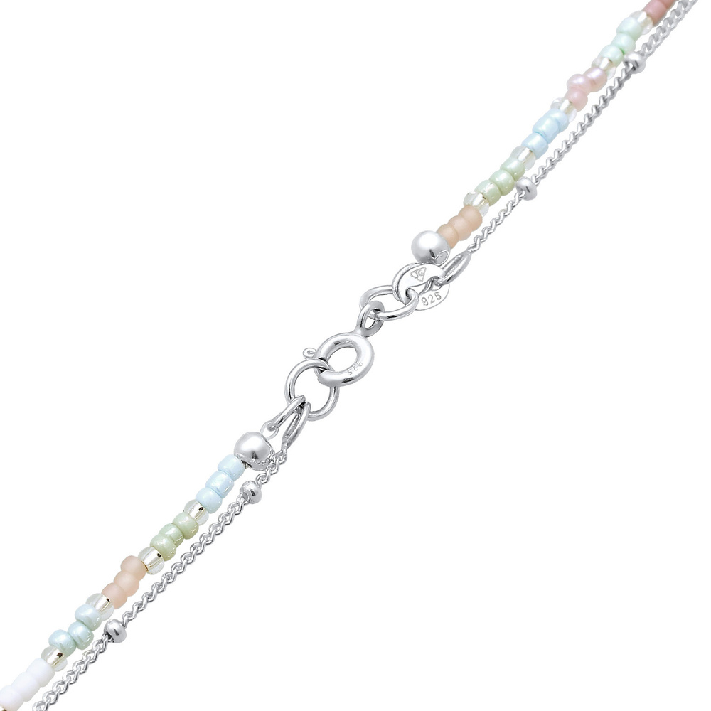 Elli Elli Collier Femmes Perles de verre Baroque Couches avec Perle d'eau douce en Arg collier