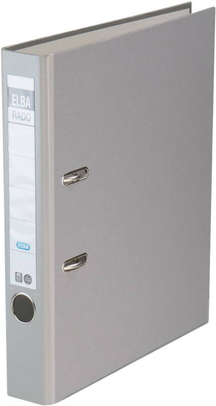 ELBA Rado Brilliant Ordner DIN A4 50 mm Grau 2 Ringe 100022608 Pappkarton, PP (Polypropylen)