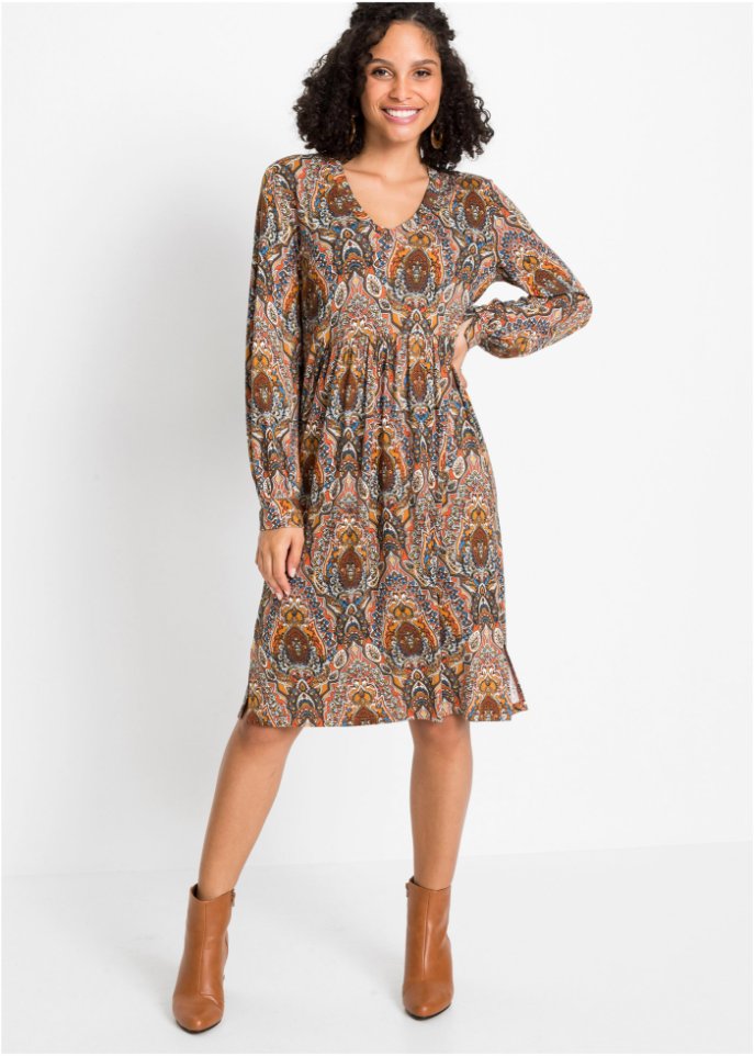 Jerseykleid mit Paisley