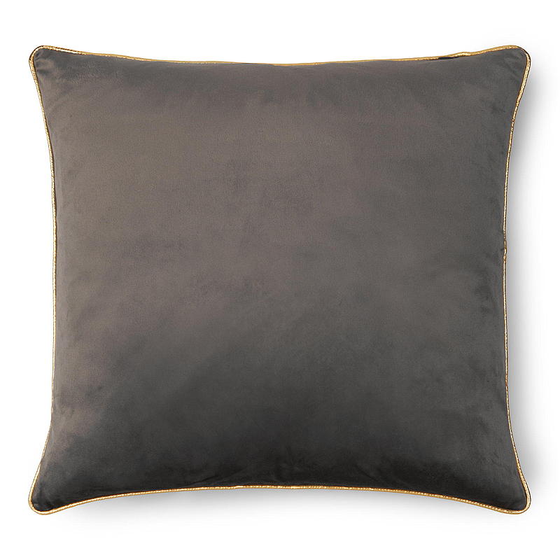 Home Putetrekk 45x45 cm grå m/gullkant