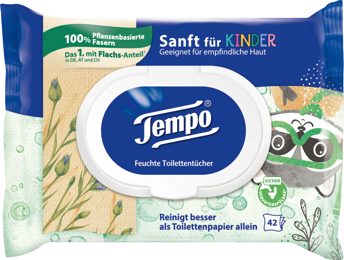Feuchtes Toilettentücher Sanft für Kinder, 42 St