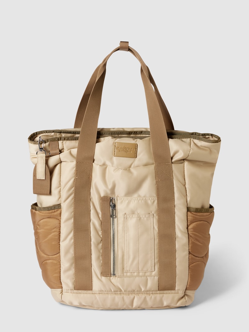Rucksack mit Stepp- und Ziernähten Modell 'CADY' in sand