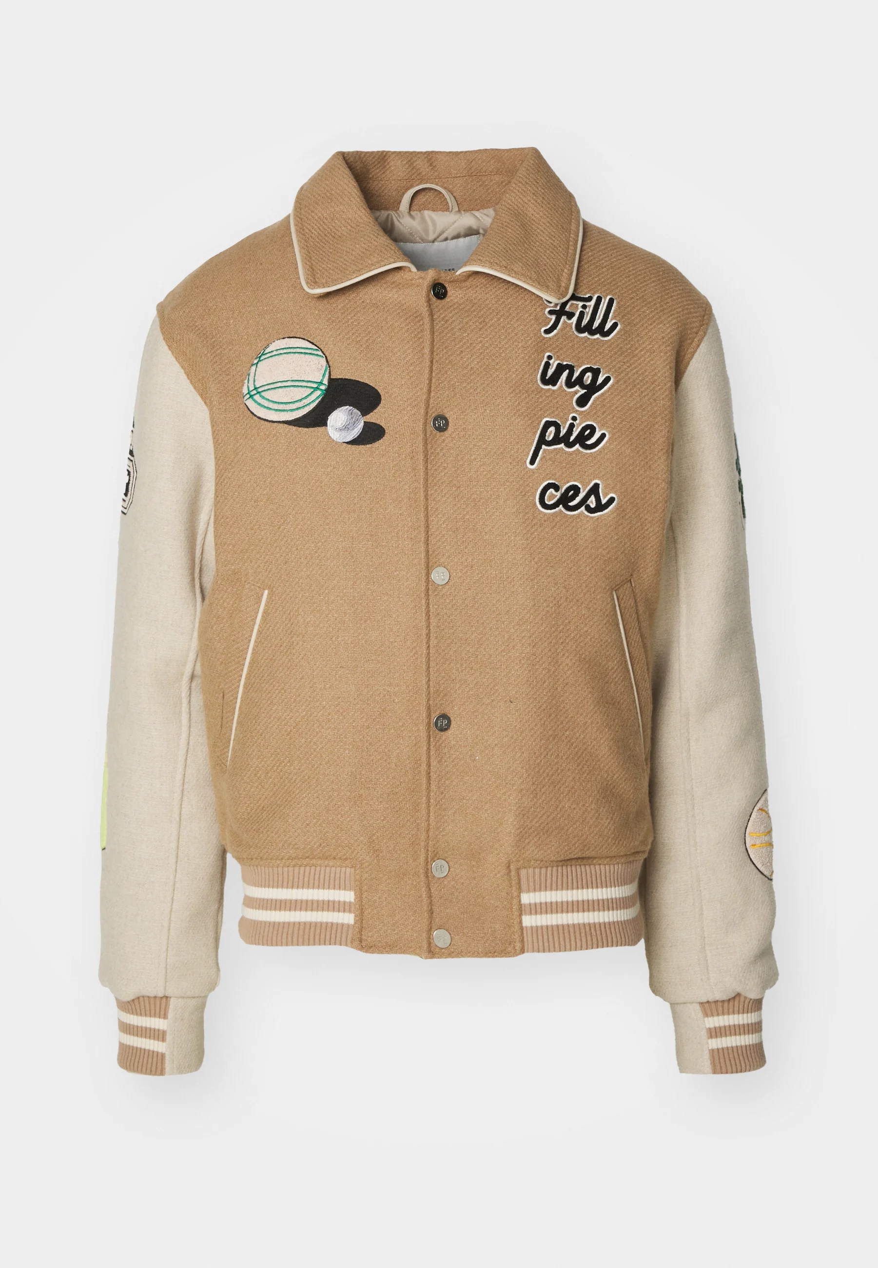 Relleno de piezas CHAQUETA UNIVERSITARIA PETANCA UNISEX - Chaqueta bomber