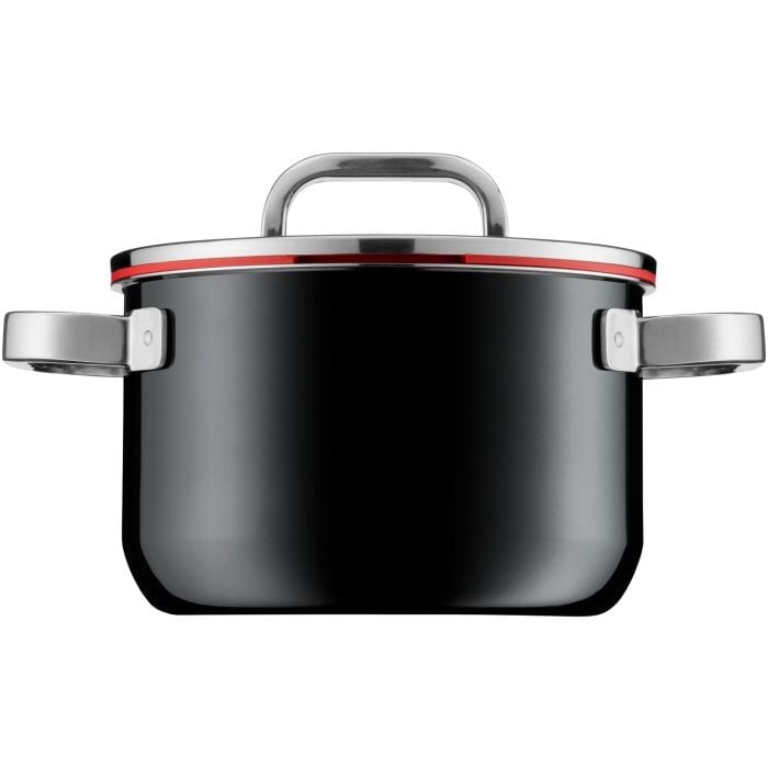 WMF Fusiontec Functional Topfset 3-teilig, mit Glasdeckel, black