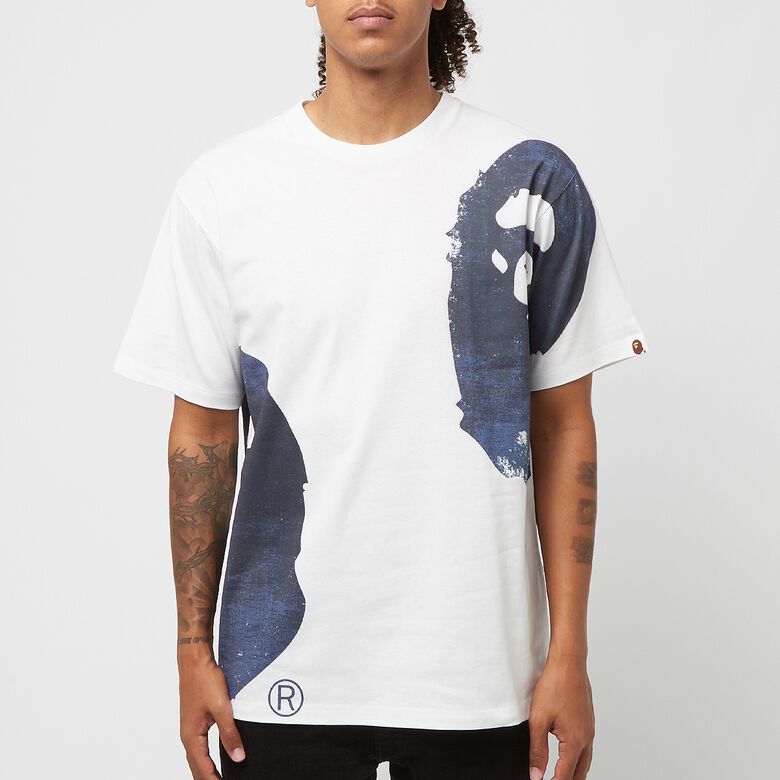 A Bathing Ape Overprinted Multi Ape Head Tee M white