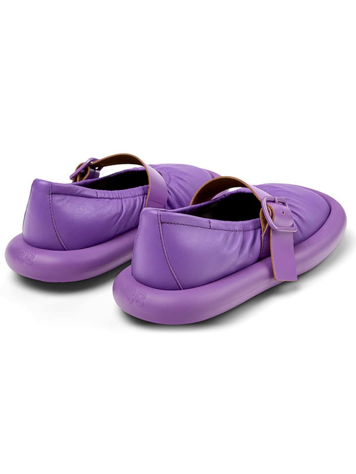 Camper Leder-Spangenballerinas in Lila günstig kaufen