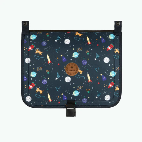 Discover Small Roswell navy blue schoolbag with flap