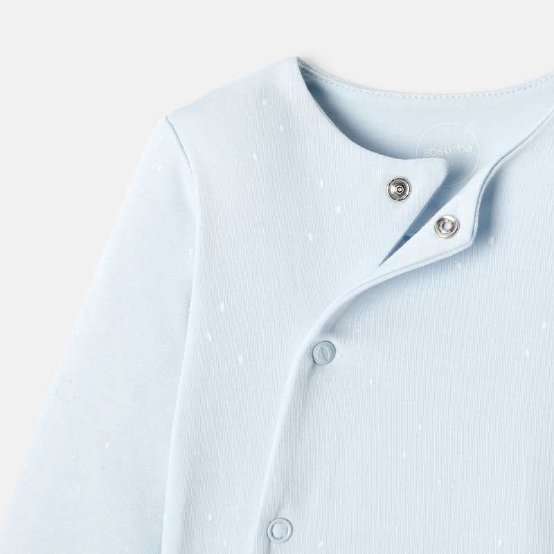 Dors-bien en coton bio matelassé bleu naissance Absorba