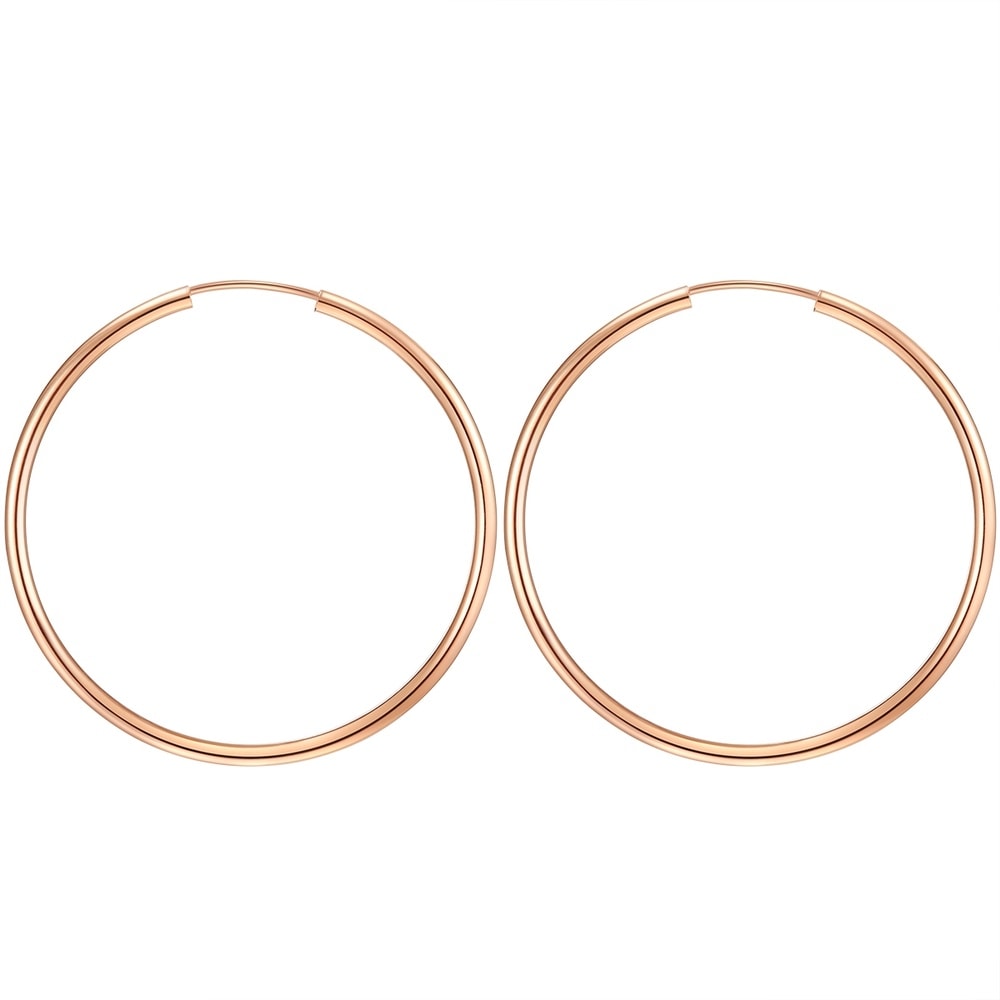 Rafaela Donata Créoles en argent Argent sterling en Or rose Boucles d'oreilles