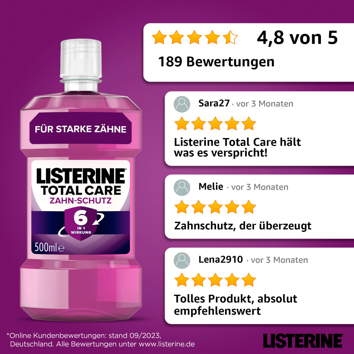 Mundspülung Total Care Zahnschutz, 500 ml