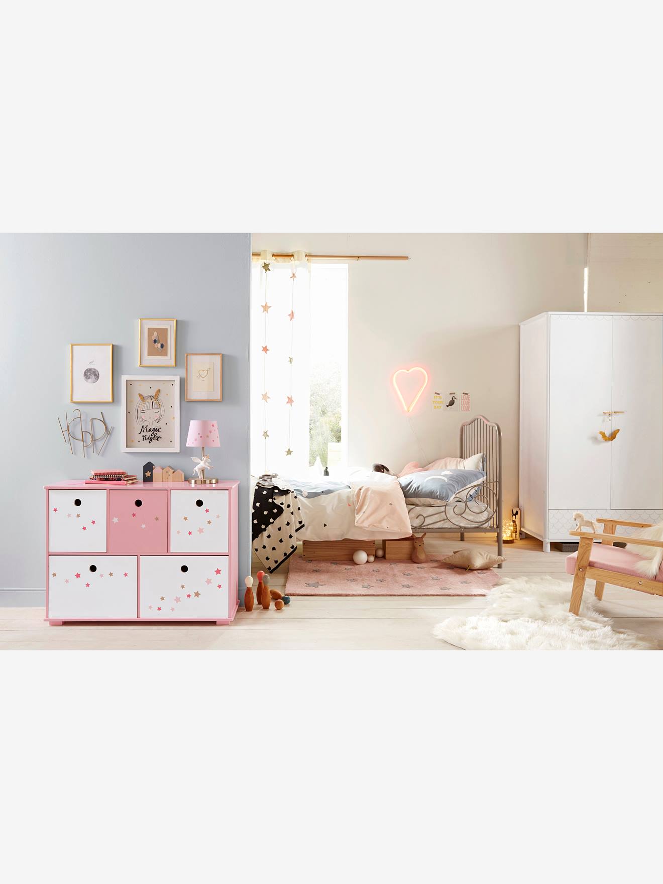 Lampe de chevet Licorne rose