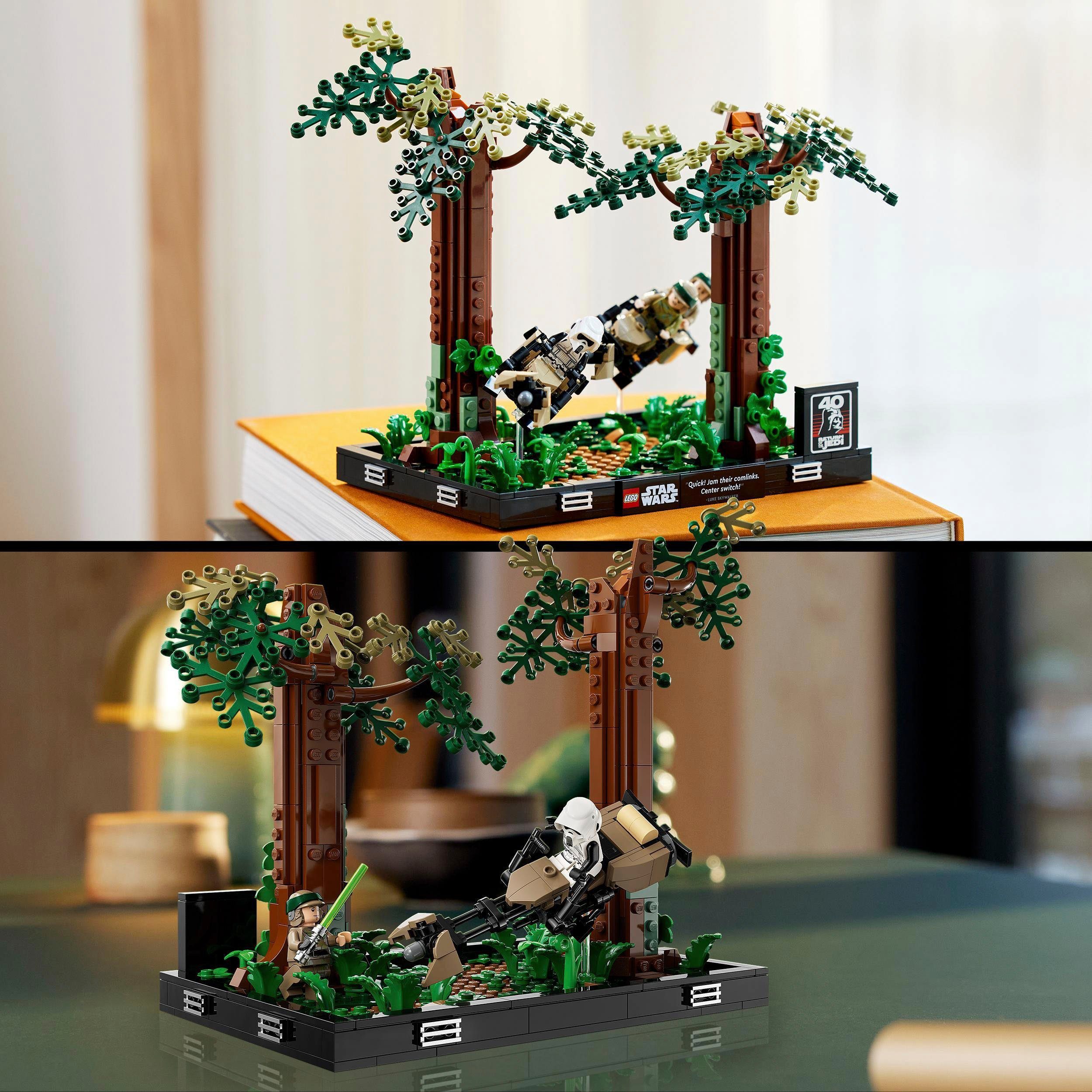 LEGO® Konstruktionsspielsteine Verfolgungsjagd auf Endor – Diorama (75353), LEGO® Star Wars, (608 St)